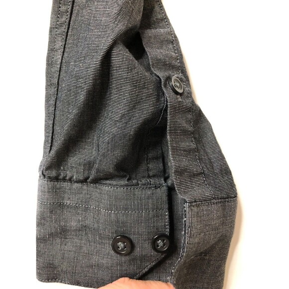 APT. 9 Men’s Slim Fit Long Sleeve Button Up Shirt Dark Gray Medium - Picture 8 of 9